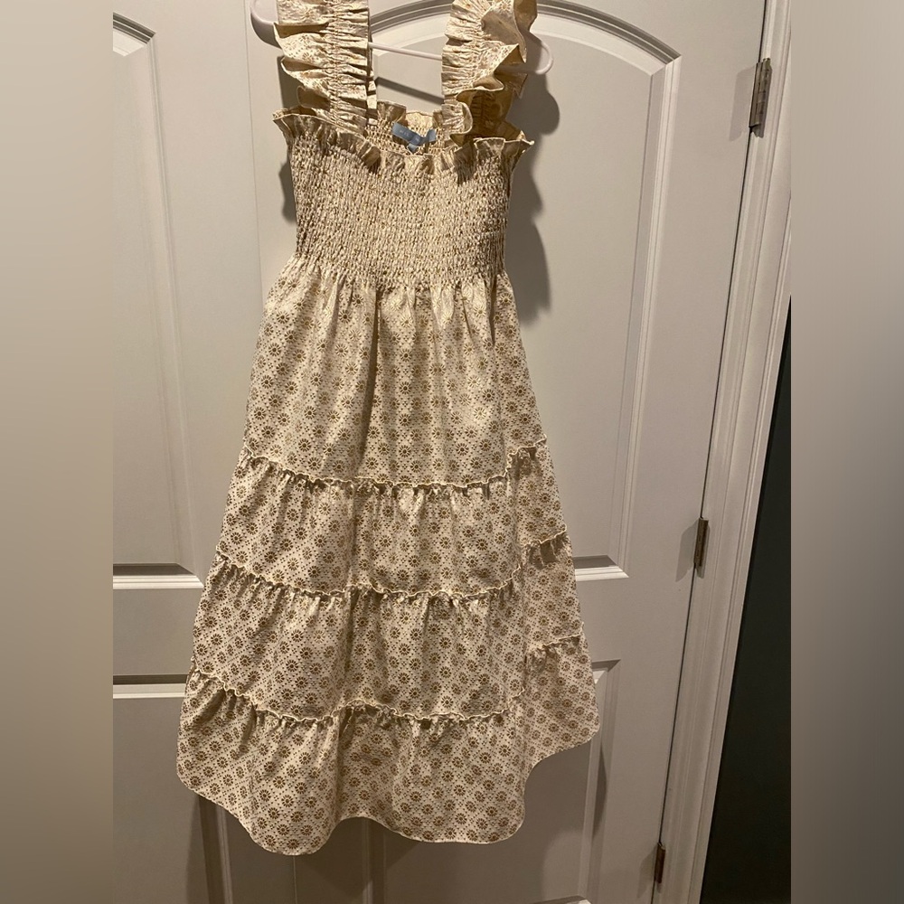 Hill house nap dress, gold, size small